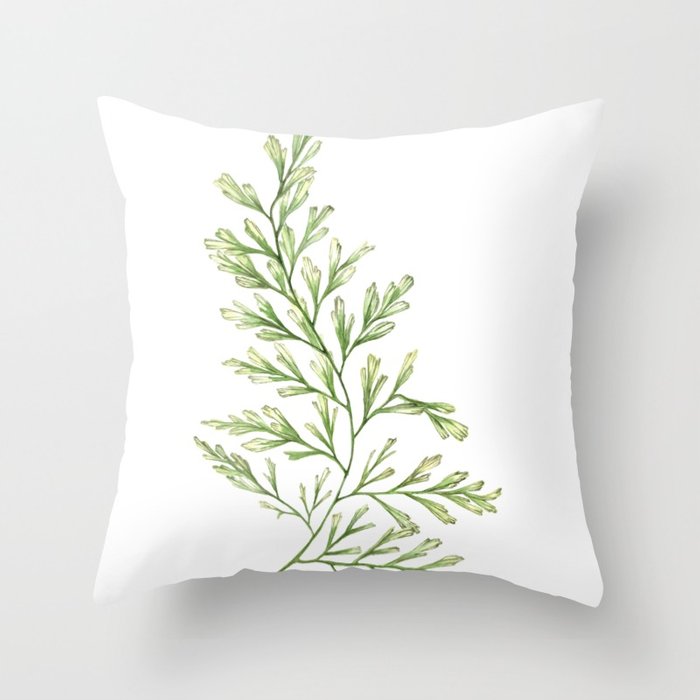 700x700 Fern Leaf Watercolor Painting Throw Pillow By Jennipirmann Society6