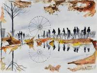 200x151 Stunning Ferris Wheel Watercolor Painting Reproductions For Sale