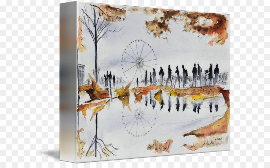 900x560 Watercolor Painting Ferris Wheel Art Drawing