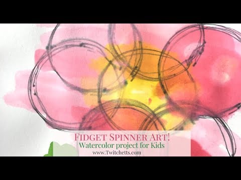 480x360 Fidget Spinner Art ~ Watercolor Circles