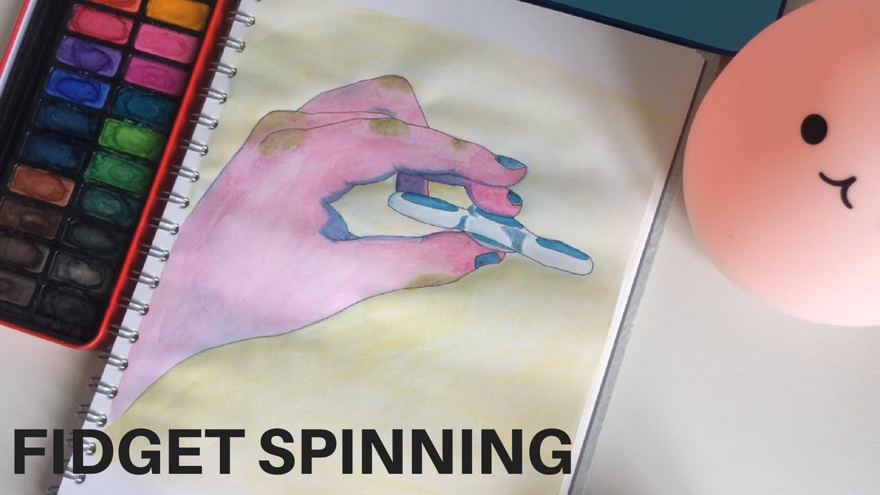 1280x720 Watercolour Pop Art Of A Fidget Spinner