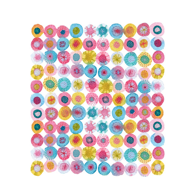 630x630 Fiesta Watercolor Abstract Painting