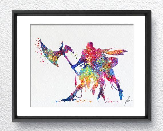 570x456 Final Fantasy Xiii Video Game Inspired Watercolor Illustrations