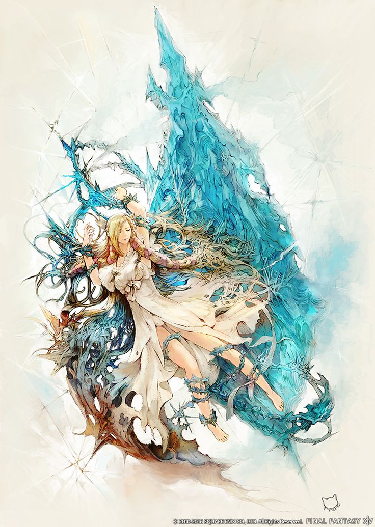 736x1035 Final Fantasy Art Watercolor