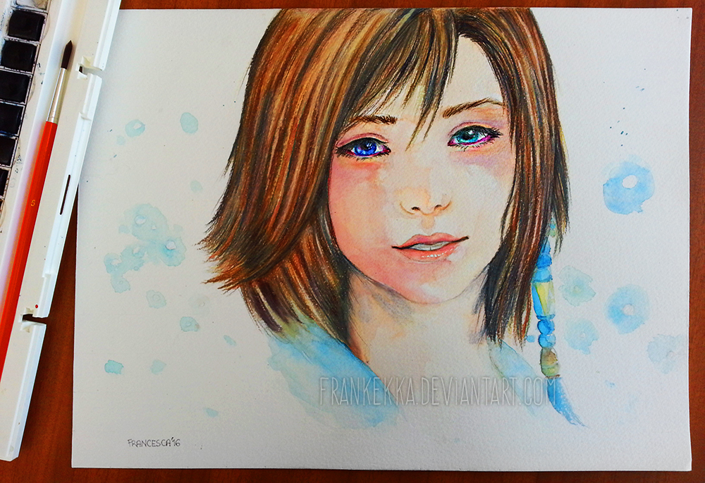1000x685 Yuna ~ Final Fantasy X ~ [ Watercolor Painting ] By Frankekka On