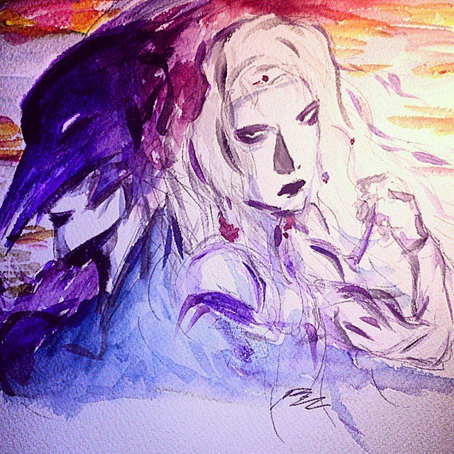 640x640 Final Fantasy Iv. Kain Highwind Amp Cecil Harvey Watercolour