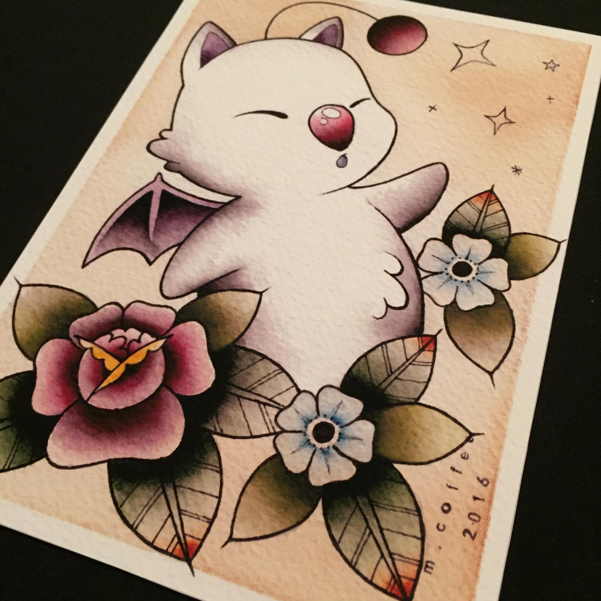 2448x2448 Final Fantasy Moogle Watercolor