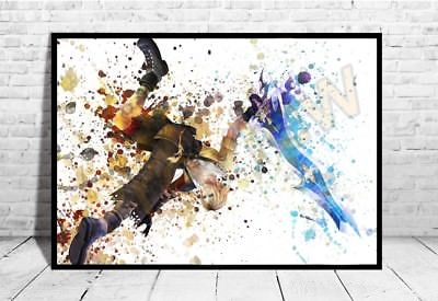 400x275 Final Fantasy Tidus Poster Watercolor Wall Decor Game Print Poster