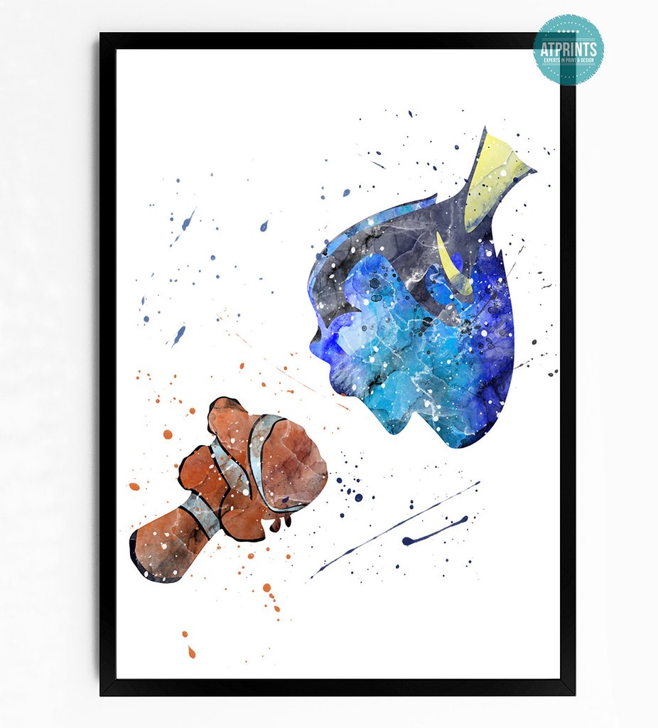 926x1024 Finding Nemo Watercolour Art Print Atprints