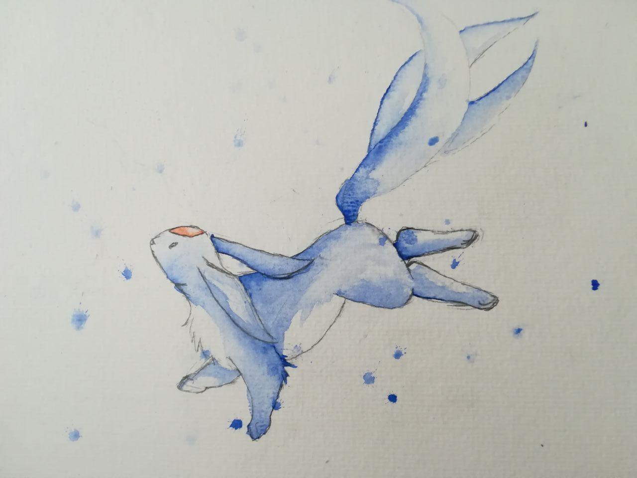 1280x960 I Drew My Trusty Carbuncle (First Time Watercolor) Ffxiv