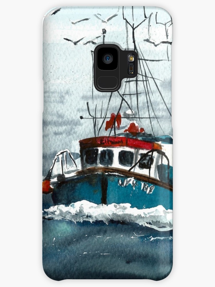 750x1000 Sea Sail Fishing Boat Watercolor Design Travel Cases Amp Skins For