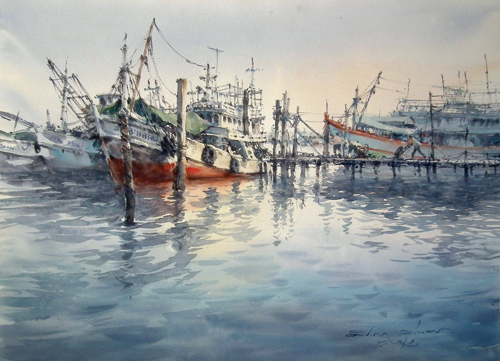 500x361 Watercolor Landscapes By Direk Kingnok Luscious, Loose Watercolor