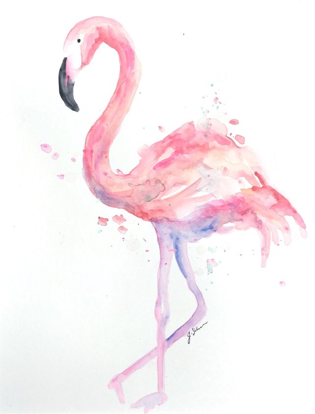 The best free Flamingo watercolor images. Download from 268 free ...