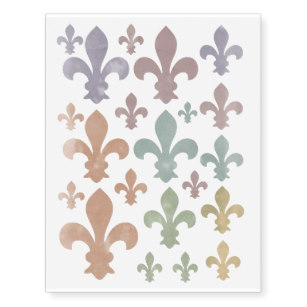 307x307 Fleur De Lis Temporary Tattoos Zazzle