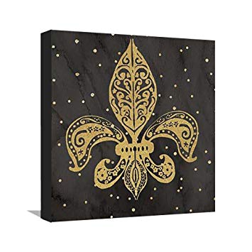 355x355 Fleur De Lis Watercolor Polka Dots