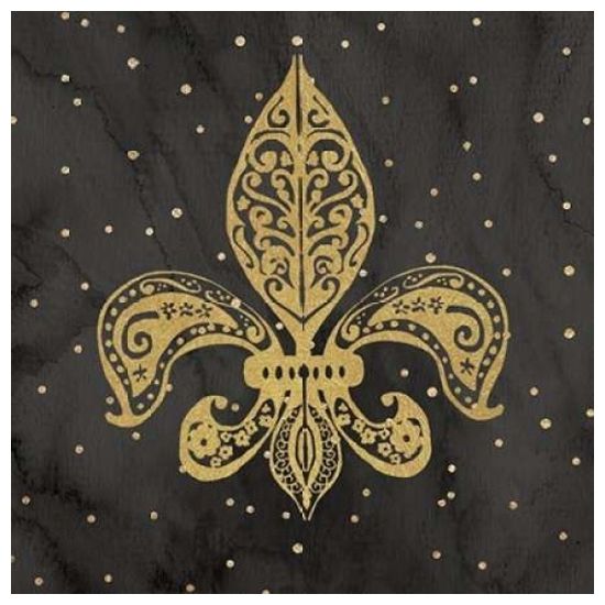 550x550 Fleur De Lis Watercolor Polka Dots Poster Print By Jo Moulton
