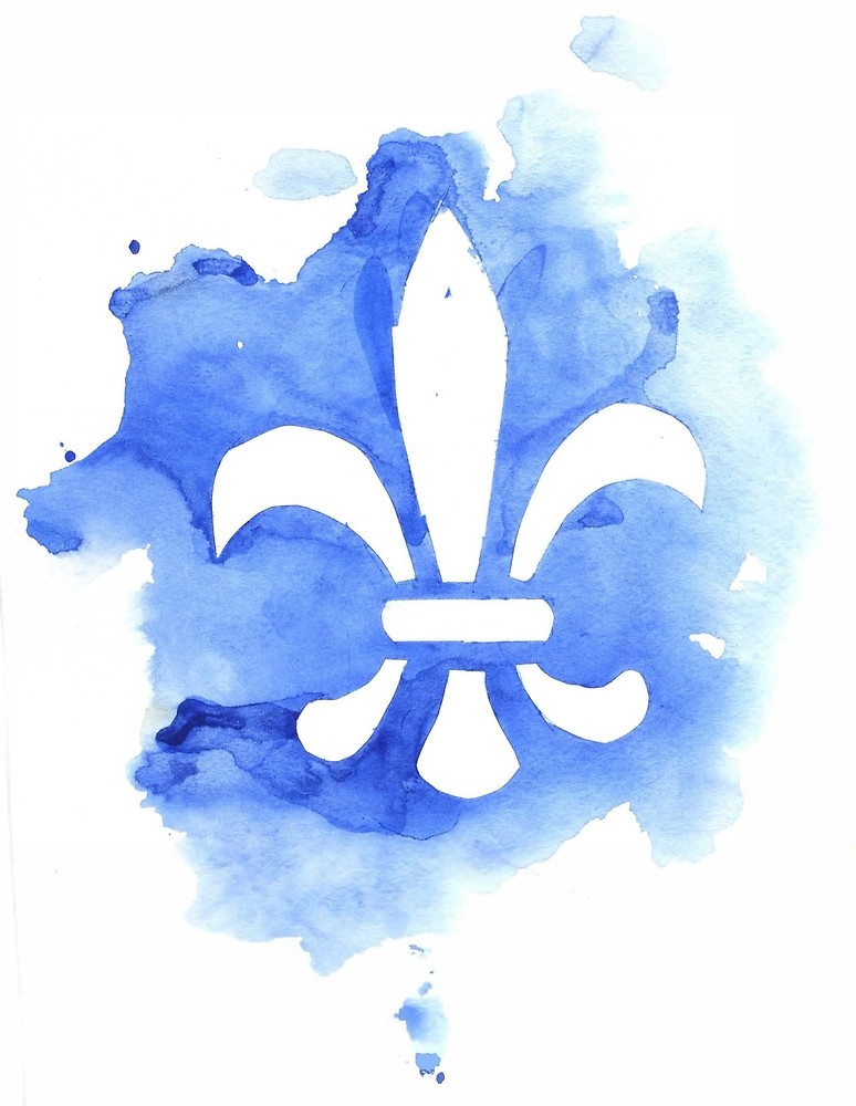 774x1000 Watercolor Fleur De Lis By Carolcreation Redbubble
