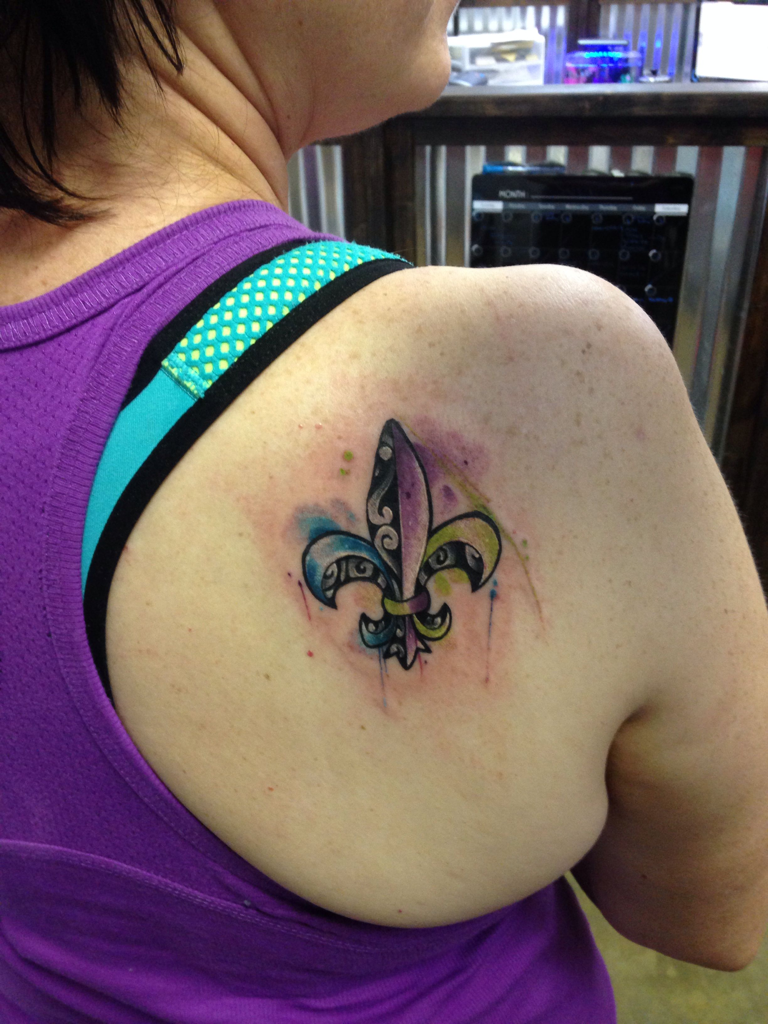 2448x3264 Watercolor Fleur De Lis Tattoo. Love! Tattoos