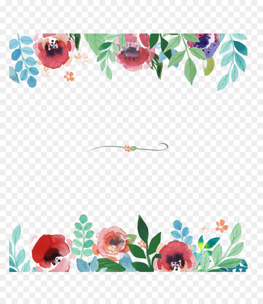 900x1040 Flower Watercolor Painting Pattern