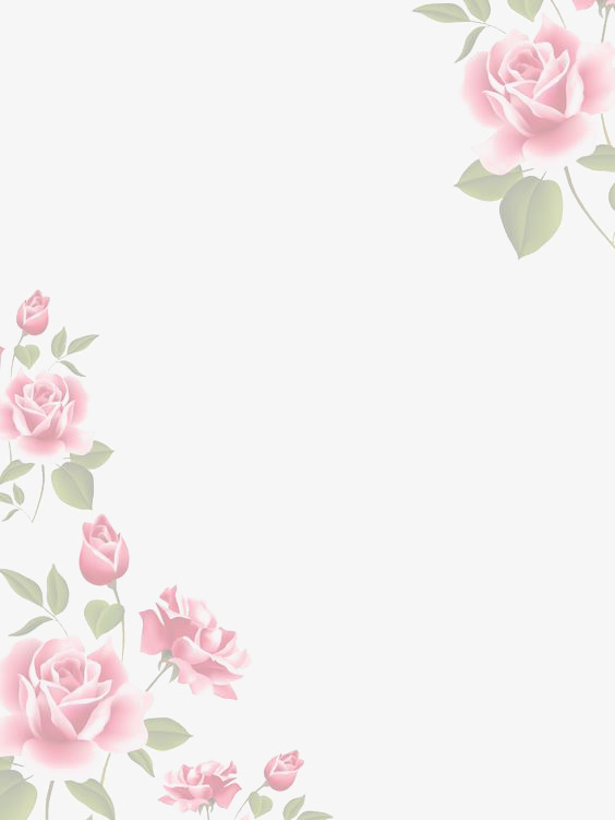 564x751 Pink Watercolor Flower Borders, Watercolor Clipart, Flower Clipart