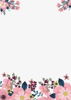 235x334 Downloadable Watercolor Floral Border Art Floral