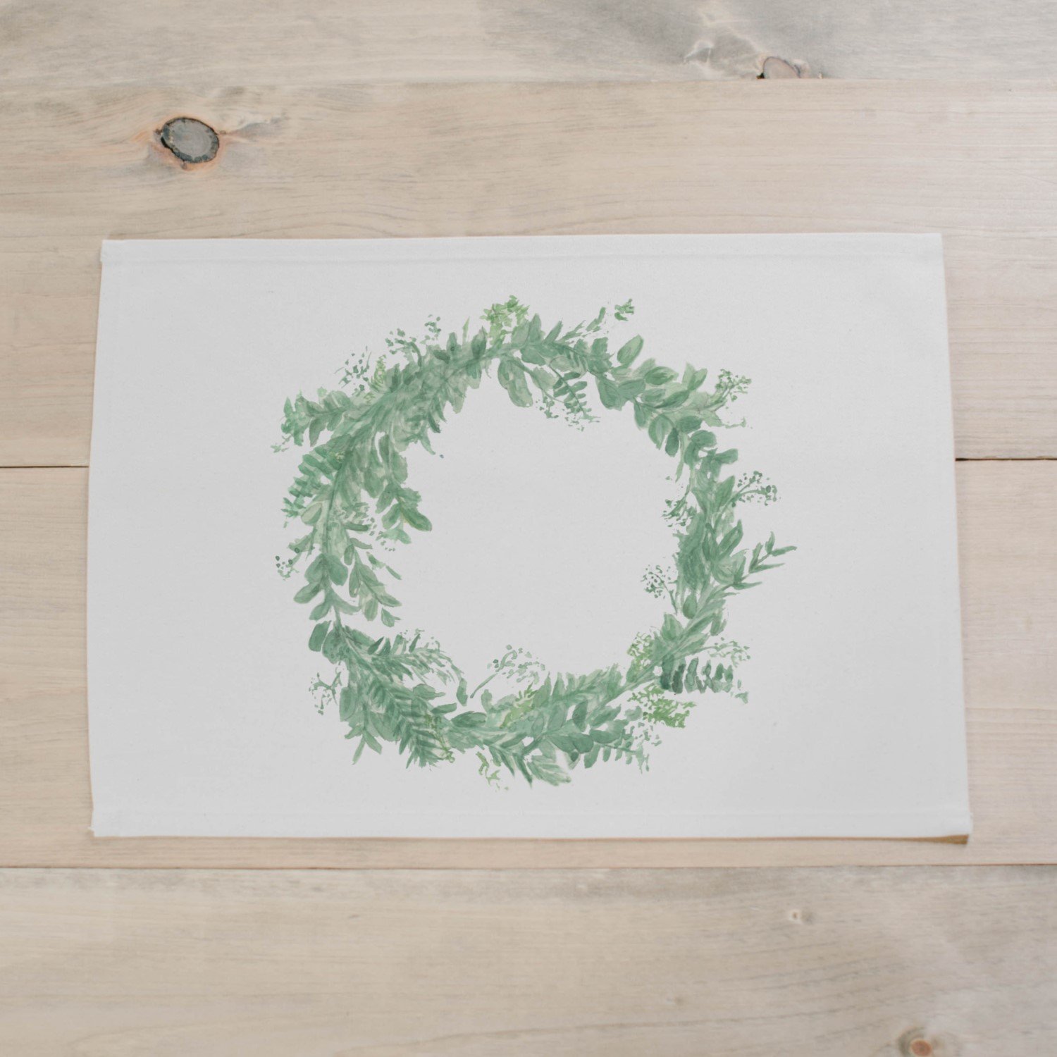 1500x1500 Floral Wreath Watercolor Placemat Pcb Home