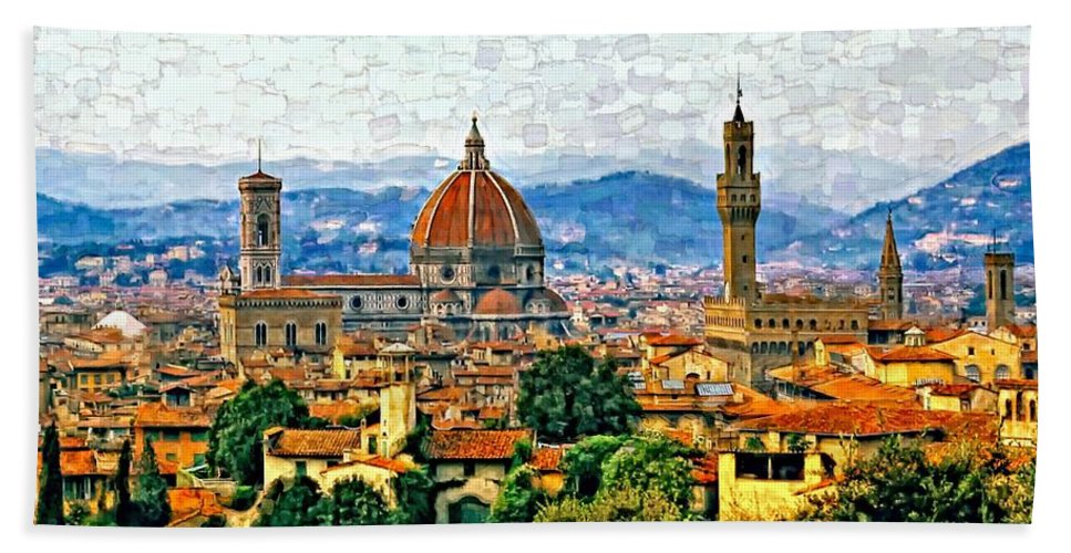967x500 Florence Watercolor Beach Sheet For Sale By Steve Harrington