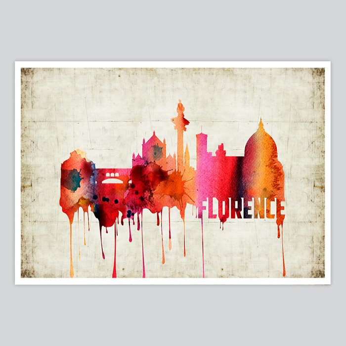 700x700 Florence Watercolor Print