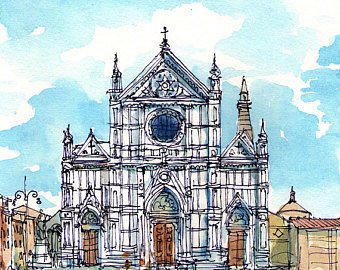 340x270 Florence Watercolor Etsy