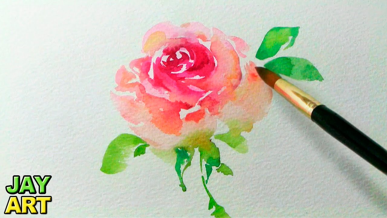 1280x720 How To Paint A Pink Rose In Watercolor