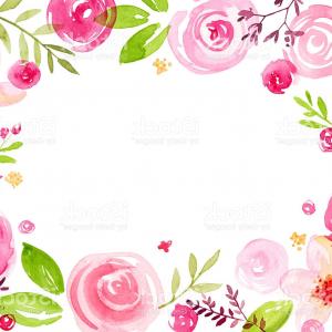 300x300 Modern Hand Painted Watercolor Flower Frame Gm Shopatcloth