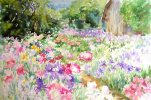 300x200 Country Garden Watercolor Demo