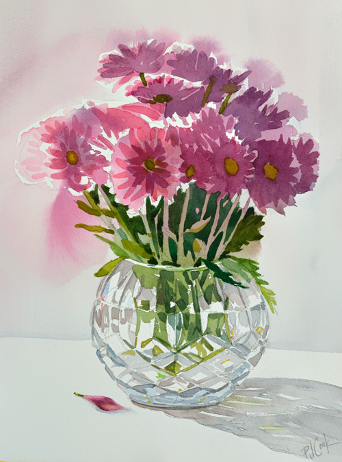 500x674 Crystal Vase With Flowers
