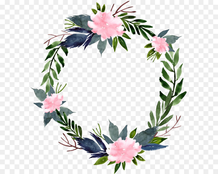 900x720 Flower Wreath Clip Art