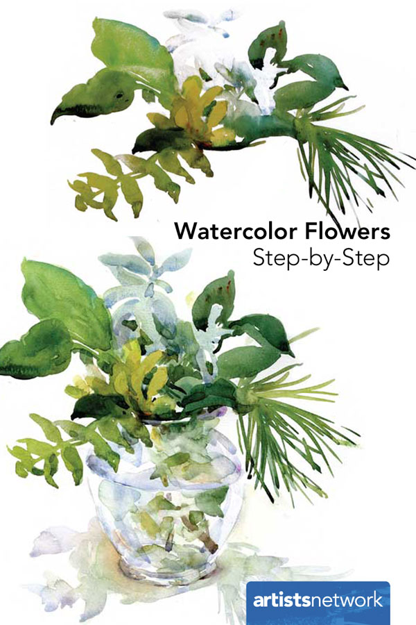 600x900 How To Paint A Watercolor Floral Still Life Step By Step Artist