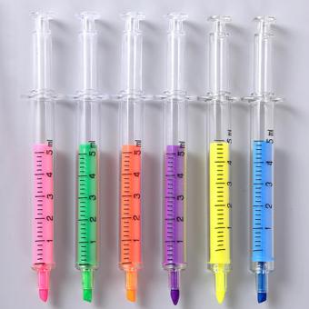 340x340 Cek Harga 360dsc 6pcs Cute Injector Shape Plastic Highlighter