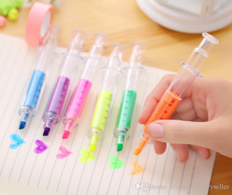 785x661 Discount Cute Kawaii Fluorescent Syringe Watercolor Pens