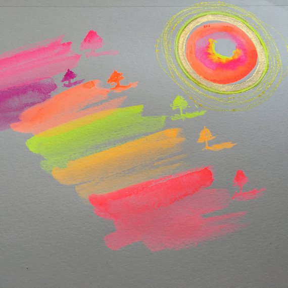 570x570 Gorgeous Fluorescent Watercolor Palette For Painting Or Etsy