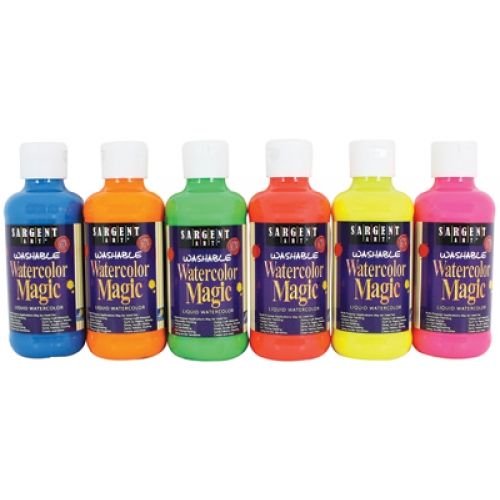 500x500 Sargent Watercolor 6 Fluorescent Colors, Sar227099