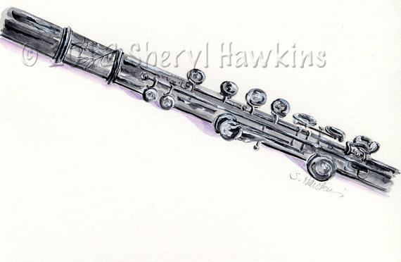 570x372 Flute Watercolor