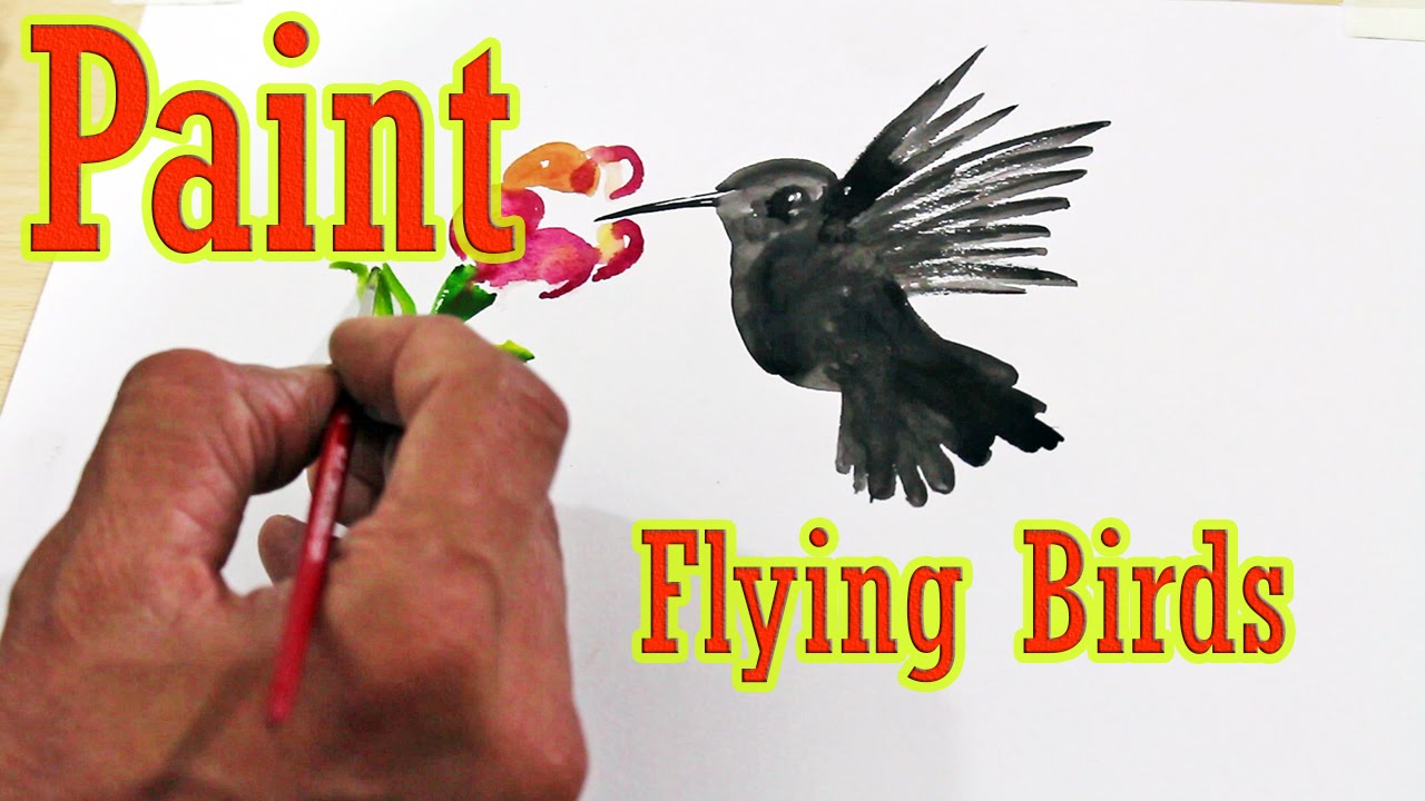 1280x720 How To Paint Flying Birds Watercolor