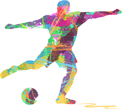 411x361 Man With Football Watercolor Vector Free Vector In Encapsulated