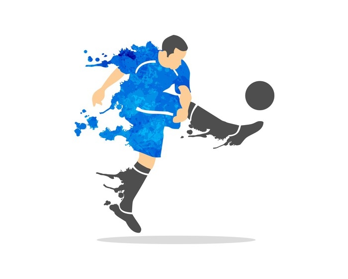 700x560 Vector Illustration Of Soccer (Football) Player In An Action With