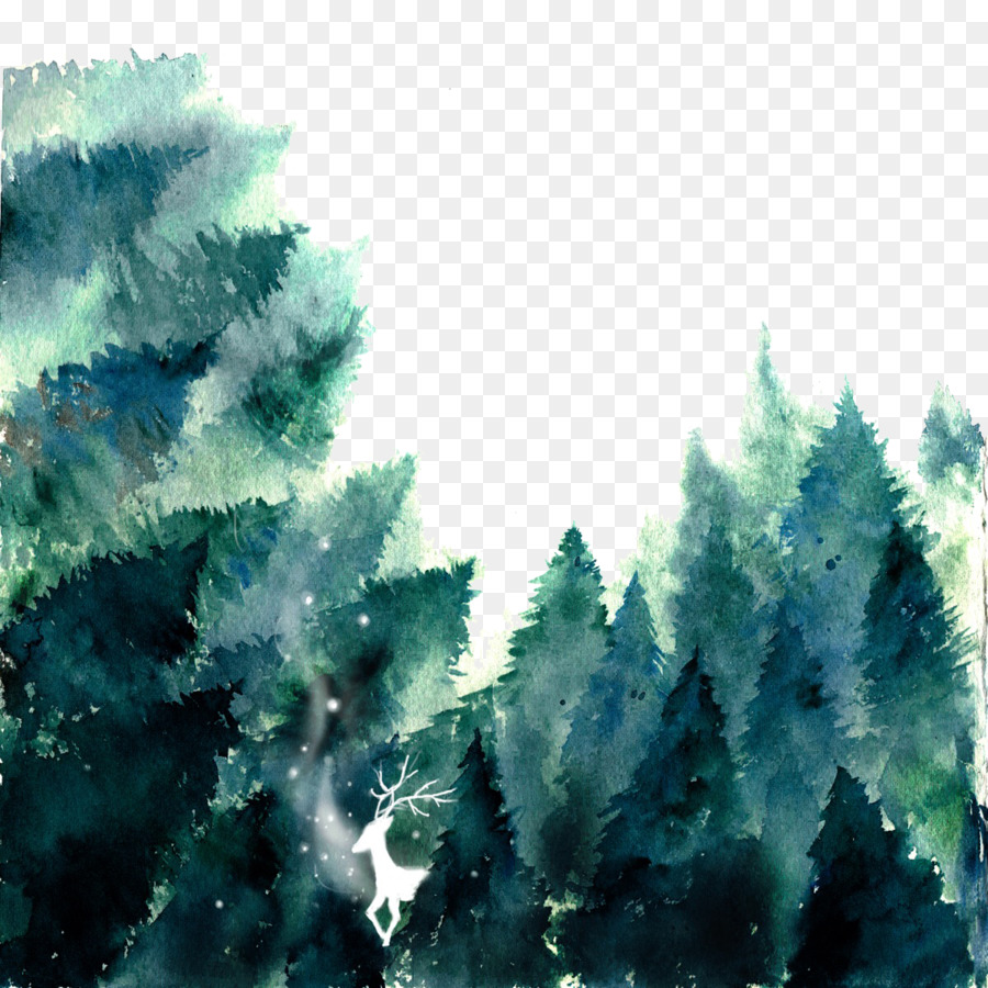 900x900 Forest Watercolor Painting If(We)