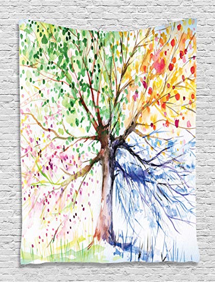 420x550 Tapestry Four Seasons Abstract Modern Painting
