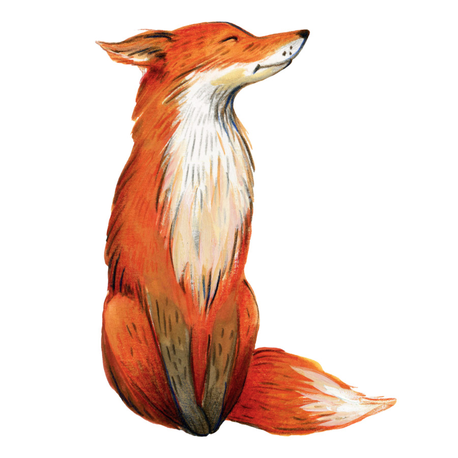 900x900 Fox Watercolor Painting Clip Art