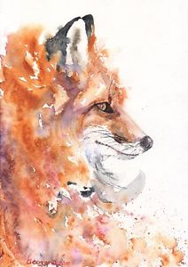212x300 Fox Watercolor Print Of The Original Watercolor Painting Foxy