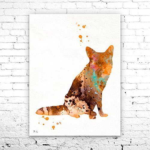 500x500 Fox 2 Watercolor Print, Fox Art, Watercolor Painting