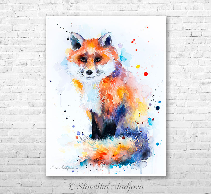 869x799 Red Fox Watercolor Painting By Slaveika Aladjova On Behance