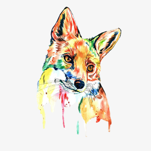 502x502 Small Fox Watercolor Picture Material, Animal, Fox, Watercolor